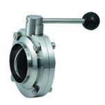 Sanitation butt weld butterfly valve